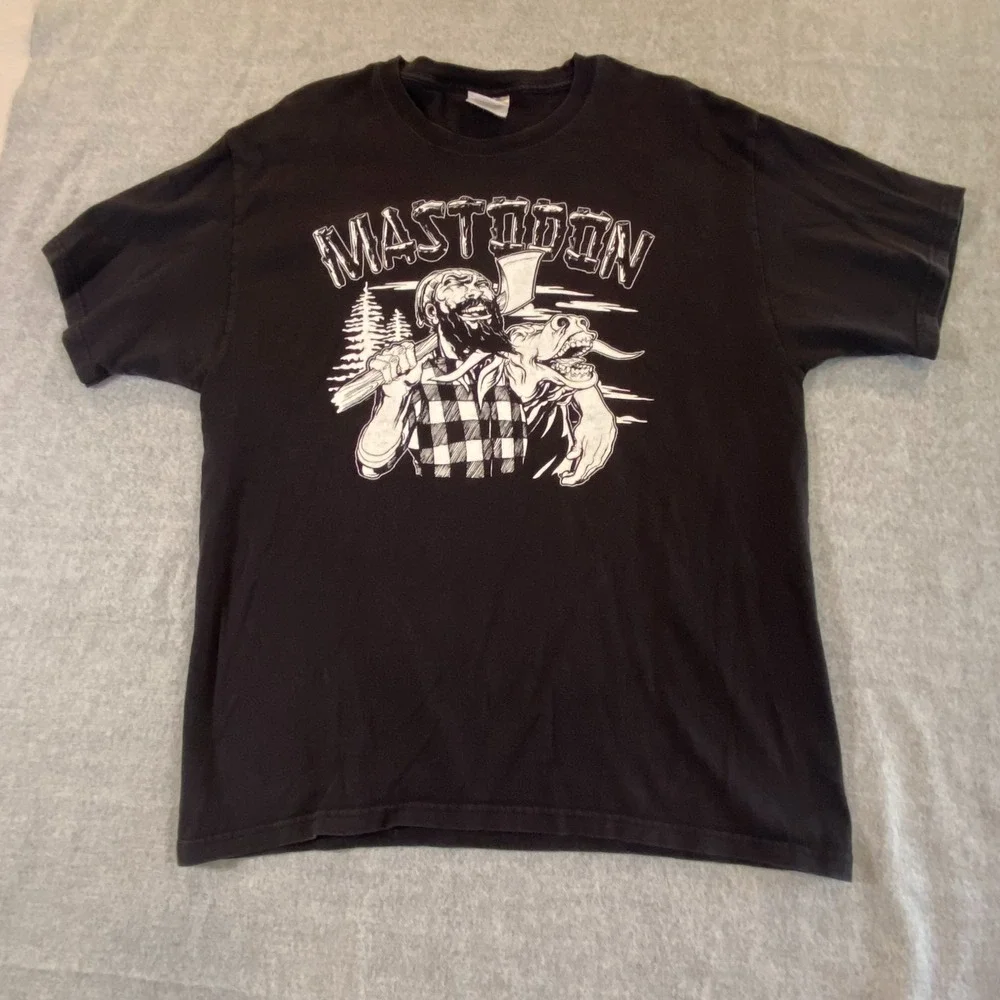 Mastodon Graphic T Shirt Large Paul Bunyan‎ Babe Chopper Band Hard Rock Metal